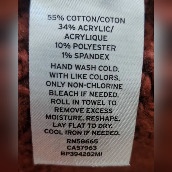 BP Rust Orange Chunky Sweater Size S - Picture 7 of 7